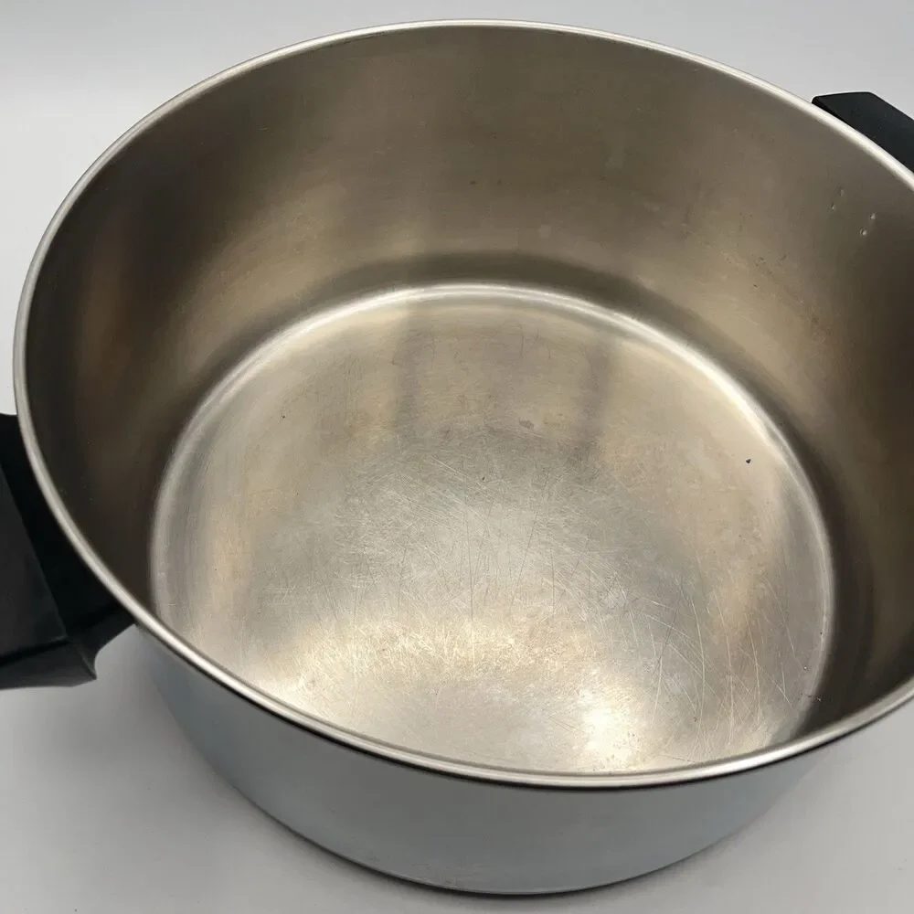 Vtg REVERE WARE 6 Qt 891 STOCK POT w/ LID Stainless w/ Copper Bottom CLINTON ILL